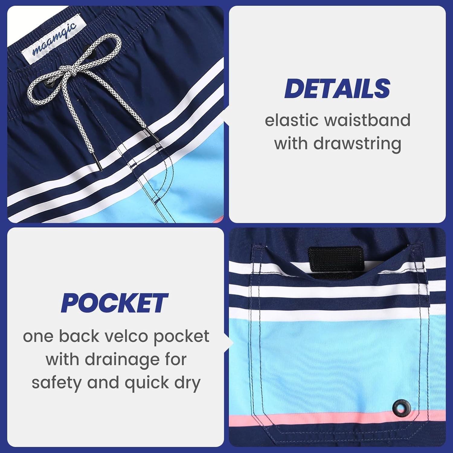 Quick-Dry Men's Swim Trunks with Mesh Lining - Fun & Stylish 7-Inch Bathing Suits