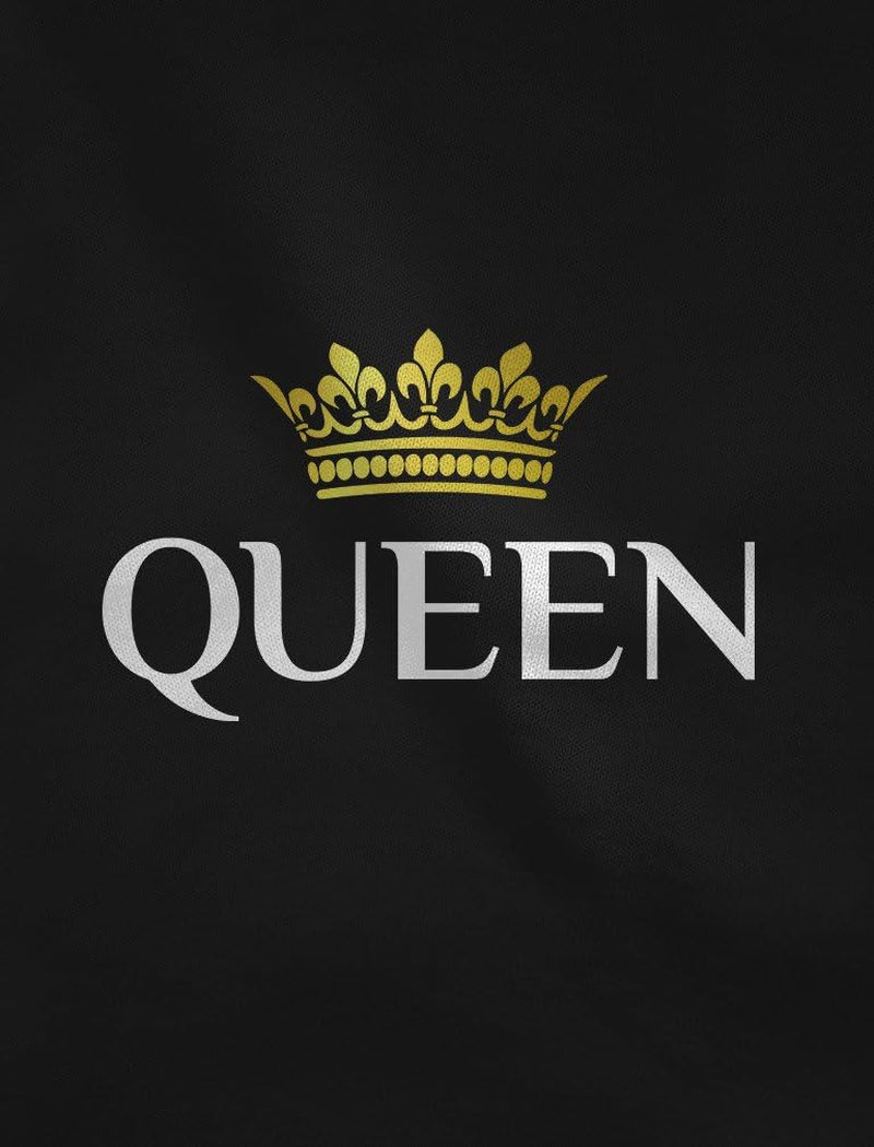 Matching King & Queen Couple Hoodies - Perfect Valentine's Day Gift for Him & Her - Black, Women Large/Men Medium